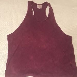 Purple tie dye tank top L